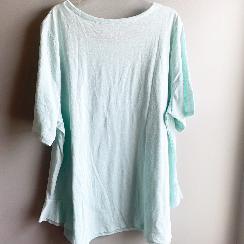 Lane Bryant /Short Sleeve Tee w/Ruffle Hem - 22/24